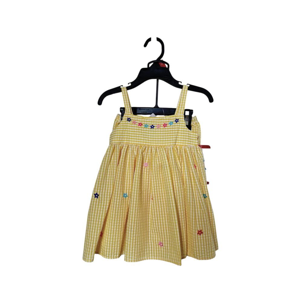 NWT Counting Daisies Baby Girl 18M Sleeveless Yellow Gingham Dress with Bloomers